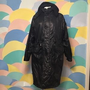 Warm Line waterproof black trench coat size 42